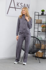 Костюм 25.2590 н Замш тонкий, колір Вугільний, 42(S), 44(М), 46(L) - Зображення 2