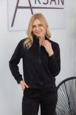 Костюм 25.2590 н Замш тонкий, колір Чорний, 42(S), 44(М), 46(L) - Зображення 4