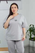 Костюм 25.2646 б Трикотаж двухнитка, колір Срібний, 46(L), 48(XL), 50(ХХL) - Зображення 4