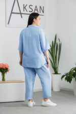 Костюм 25.2652 б Льон, колір Блакитний, 48(XL), 50(ХХL), 52(3XL) - Зображення 3