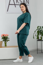 Костюм 25.2646 б Трикотаж двухнитка, колір Темно зелений , 46(L), 48(XL), 50(ХХL) - Зображення 2