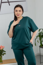 Костюм 25.2646 б Трикотаж двухнитка, колір Темно зелений , 46(L), 48(XL), 50(ХХL) - Зображення 4