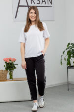 Костюм 25.2640 н Трикотаж двухнитка, колір Білий+чорний, 42(S), 44(М), 46(L)
