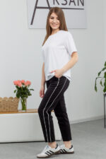 Костюм 25.2640 н Трикотаж двухнитка, колір Білий+чорний, 42(S), 44(М), 46(L) - Зображення 2