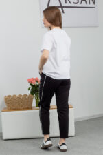 Костюм 25.2640 н Трикотаж двухнитка, колір Білий+чорний, 42(S), 44(М), 46(L) - Зображення 3