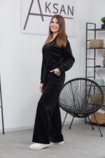 Костюм 25.2597 н Велюр тонкий, колір Чорний, 40(XS), 42(S), 44(М) - Зображення 2