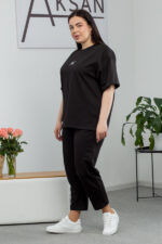 Костюм 25.2646 б Трикотаж двухнитка, колір Чорний, 46(L), 48(XL), 50(ХХL) - Зображення 2