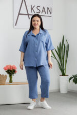 Костюм 25.2652 б Льон, колір Світло джинсовий, 48(XL), 50(ХХL), 52(3XL)
