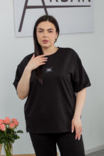 Костюм 25.2646 б Трикотаж двухнитка, колір Чорний, 46(L), 48(XL), 50(ХХL) - Зображення 4