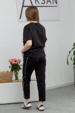 Костюм 25.2640 н Трикотаж двухнитка, колір Чорний, 42(S), 44(М), 46(L) - Зображення 3