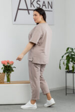 Костюм 25.2646 б Трикотаж двухнитка, колір Світле латте, 46(L), 48(XL), 50(ХХL) - Зображення 3
