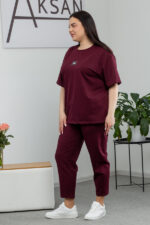 Костюм 25.2646 б Трикотаж двухнитка, колір Бордо, 46(L), 48(XL), 50(ХХL) - Зображення 2