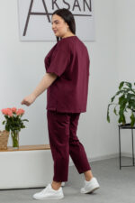 Костюм 25.2646 б Трикотаж двухнитка, колір Бордо, 46(L), 48(XL), 50(ХХL) - Зображення 3