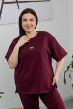 Костюм 25.2646 б Трикотаж двухнитка, колір Бордо, 46(L), 48(XL), 50(ХХL) - Зображення 4