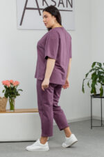 Костюм 25.2646 б Трикотаж двухнитка, колір Баклажан, 46(L), 48(XL), 50(ХХL) - Зображення 3