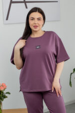 Костюм 25.2646 б Трикотаж двухнитка, колір Баклажан, 46(L), 48(XL), 50(ХХL) - Зображення 4