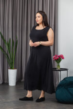 Сукня 25.2667 б Американський креп, колір Чорний, 48(XL), 50(ХХL), 52(3XL) - Зображення 2
