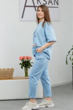 Костюм 25.2646 н Трикотаж двухнитка, колір Блакитний, 40(XS), 42(S), 44(М) - Зображення 2