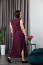 Сукня 25.2667 б Американський креп, колір Бургунді, 48(XL), 50(ХХL), 52(3XL) - Зображення 3