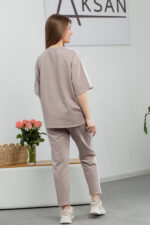 Костюм 25.2639 н Трикотаж двухнитка, колір Світле латте, 40(XS), 42(S), 44(М) - Зображення 3