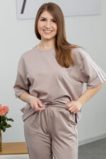 Костюм 25.2639 н Трикотаж двухнитка, колір Світле латте, 40(XS), 42(S), 44(М) - Зображення 4