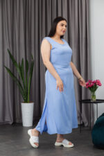 Сукня 25.2667 б Американський креп, колір Блакитний, 48(XL), 50(ХХL), 52(3XL) - Зображення 2