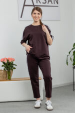 Костюм 25.2639 н Трикотаж двухнитка, колір Темний шоколад, 40(XS), 42(S), 44(М)