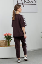 Костюм 25.2639 н Трикотаж двухнитка, колір Темний шоколад, 40(XS), 42(S), 44(М) - Зображення 3