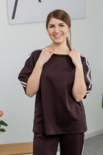 Костюм 25.2639 н Трикотаж двухнитка, колір Темний шоколад, 40(XS), 42(S), 44(М) - Зображення 4