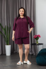 Костюм 25.2660 б Американський креп, колір Бургунді, 46(L), 48(XL), 50(ХХL)