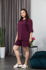 Костюм 25.2660 б Американський креп, колір Бургунді, 46(L), 48(XL), 50(ХХL) - Зображення 2