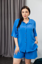 Костюм 25.2660 б Американський креп, колір Волошковий, 46(L), 48(XL), 50(ХХL) - Зображення 4