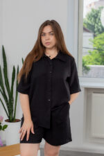 Костюм 25.2717 б Льон, колір Чорний, 48(XL), 50(ХХL), 52(3XL) - Зображення 4