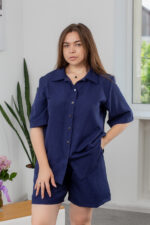 Костюм 25.2717 б Льон, колір Темно синій, 48(XL), 50(ХХL), 52(3XL) - Зображення 4