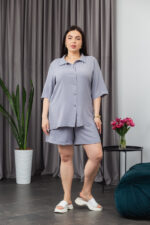 Костюм 25.2660 б Американський креп, колір Сіро графітовий, 46(L), 48(XL), 50(ХХL)