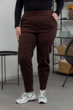 Штани 22.1528 с.б Котон тонкий, колір Темний шоколад, 56(5XL), 58(6XL), 60(7XL)