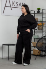 Костюм 25.2605 б Трикотаж двухнитка, колір Чорний, 48(XL), 50(ХХL) - Зображення 2