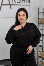 Костюм 25.2605 б Трикотаж двухнитка, колір Чорний, 48(XL), 50(ХХL) - Зображення 4