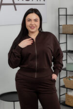 Костюм 25.2605 б Трикотаж двухнитка, колір Темний шоколад, 48(XL), 50(ХХL) - Зображення 4