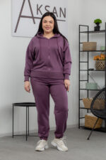 Костюм 25.2583 б Трикотаж двухнитка, колір Баклажан, 46(L), 48(XL), 50(ХХL)