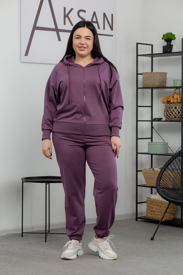 img_9784.jpg Костюм 25.2583 б Трикотаж двухнитка, колір Баклажан, 46(L), 48(XL), 50(ХХL) - Зображення 1