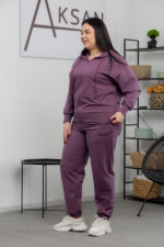 Костюм 25.2583 б Трикотаж двухнитка, колір Баклажан, 46(L), 48(XL), 50(ХХL) - Зображення 2