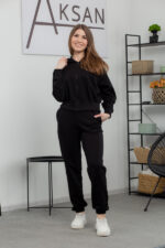Костюм 25.2583 н Трикотаж двухнитка, колір Чорний, 40(XS), 42(S), 44(М)