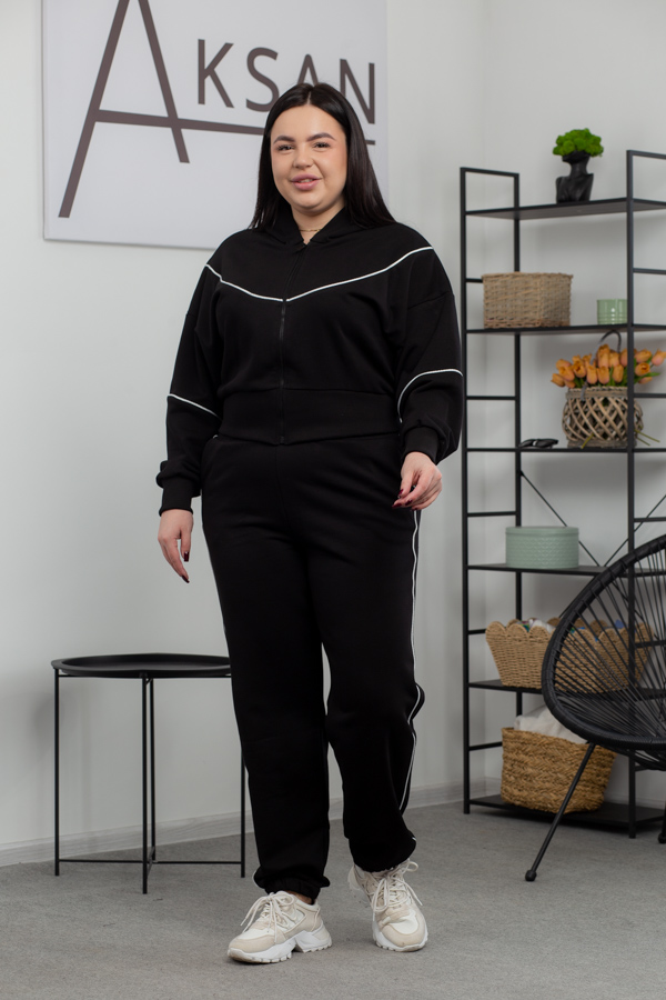 img_9836.jpg Костюм 25.2542 б Трикотаж петля, колір Чорний, 48(XL), 50(ХХL) - Зображення 1
