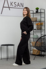 Костюм 25.2605 н Трикотаж двухнитка, колір Чорний, 42(S), 44(М), 46(L) - Зображення 2