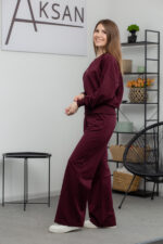 Костюм 25.2605 н Трикотаж двухнитка, колір Бургунді, 42(S), 44(М), 46(L) - Зображення 2