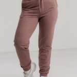 Damenhose 20.493, 48(XL), 50(2XL), 52(3XL), Cappuccino, sportliche Jogger in großen Größen