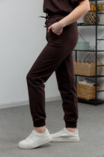 Pants 25.493 two-thread knit fabric, color Dark chocolate, 42(S), 44(M), 46(L), 48(XL) - Image 2