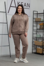 Костюм 22.1417 с.б Замш тонкий, колір Какао, 56(5XL), 58(6XL), 60(7XL)
