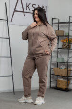 Костюм 22.1417 с.б Замш тонкий, колір Какао, 56(5XL), 58(6XL), 60(7XL) - Зображення 2